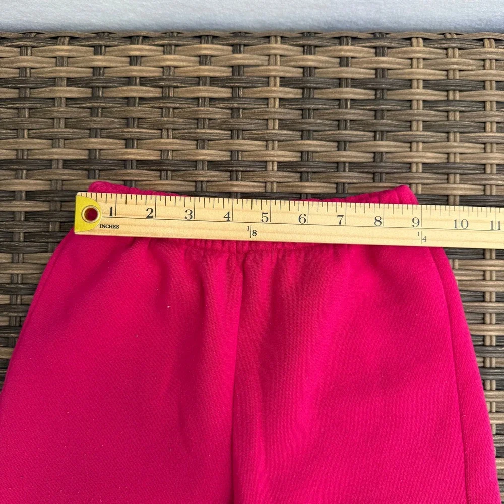 Vintage 90s ZING Girls Size 4 Pink 3D Butterfly Fleece Sweatsuit 2 Pc Set